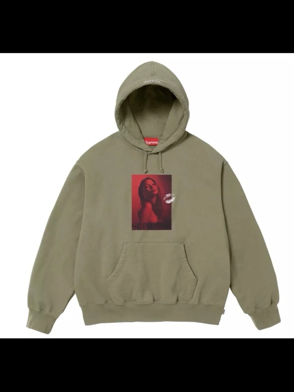 Supreme Kate Moss Hooded Sweatshirt - X-Large - Light Olive - FW24